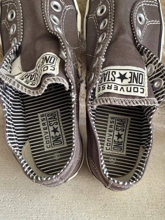 Converse One Star Brown Low Tops Laceless Slip On Women's Size 6.5 - Picture 5 of 9